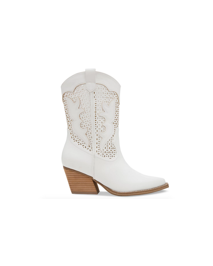 Allure Cut Out Booties, Ivory