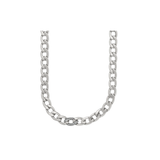 Cleo Pave Link Necklace, Silver