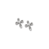 Enchanting Cross Silver Post Earrings