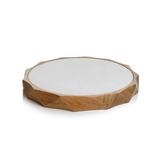 San Ramon Wood & White Marble Board