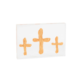 Triple Acrylic Cross Plaque