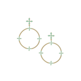 Radiant Beaded Statement Earrings, Mint