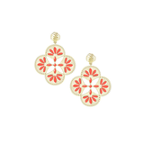 Sea Breeze Statement Earrings, Coral