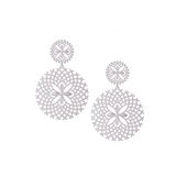 Sunburst Statement Earrings, Silver