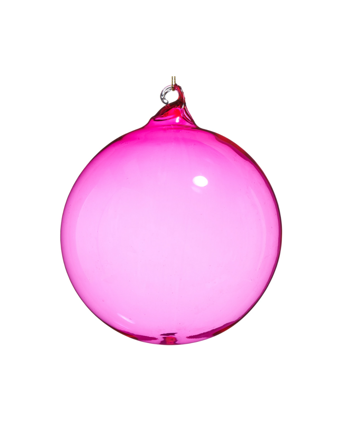 Sheer Blown Glass Ball Ornament