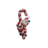 Candy Cane Santa Ornament