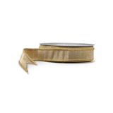 1" x 10 Yards Gold Metallic Wired Ribbon