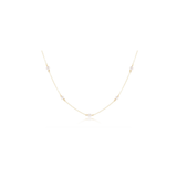 15" Choker Simplicity Chain Gold, 4mm Pearl
