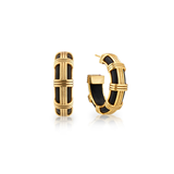 Gaia Cage Hoop Earrings, Ebony