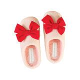 Betty Bow Fuzzy Slippers, Red