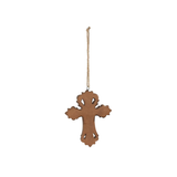 Gilded Wood Carved Cross Ornament