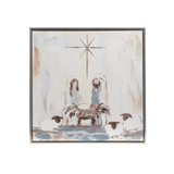 19.5" Holy Family Framed Canvas Wall Art
