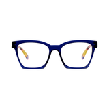 Maisie Glasses, Blue/Ikat