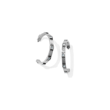 Meridian Zenith Station Hoop Earrings in Silver