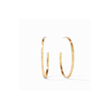 Extra Large Crescent Stone Hoop, Cubic Zirconia