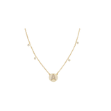 Shine Bright Circle Initial Necklace, Gold