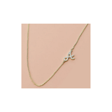 Shine Bright Asymmetrical Initial Necklace, Gold
