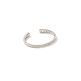 Parker Silver Cuff Bracelet, White Crystal