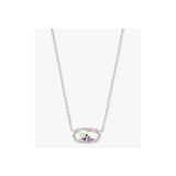 Elisa Silver Necklace, Dichroic Glass