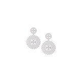 Sunburst Statement Earrings, Silver