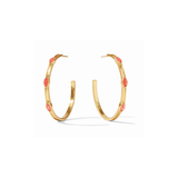 Monaco Large Hoop, Iridescent Coral
