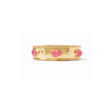 Cannes Statement Hinge Bangle, Iridescent Peony Pink