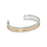 Medici Flex Cuff Bracelet, Silver/Gold