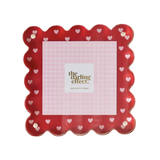 Square Scalloped Acrylic Frame, Tiny Hearts
