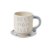 Best in Blue Mug with Saucer, Light Blue