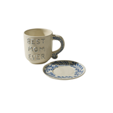Best in Blue Mug with Saucer, Light Blue