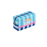 "SPF" Large Zip Pouch, Turquoise