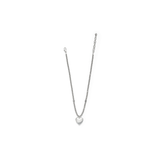 Meridian Petite Wave Heart Necklace, Silver