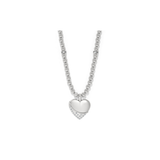 Meridian Petite Wave Heart Necklace, Silver