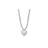 Meridian Petite Wave Heart Necklace, Silver