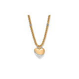 Meridian Petite Wave Heart Necklace, Gold