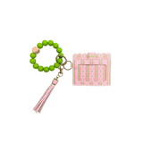 Rosemary Stripe Pink Wristlet Wallet