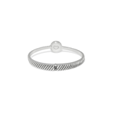 Illumina Celeste Dome Hinged Bangle, Silver