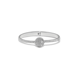 Illumina Celeste Dome Hinged Bangle, Silver
