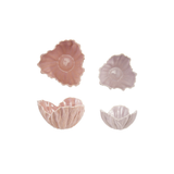 Stoneware Flower Shaped Bowls, Set of 2