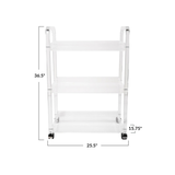 Clear Acrylic 3-Tier Bar Cart on Casters