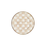Mocha Check Salad Plate
