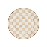 Mocha Check Charger/Plate