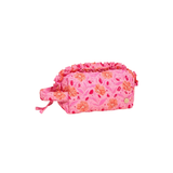 Essentials Quilted Cosmetic Pouch, Poppin' Petals Hot Pink