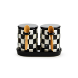 Courtly Check Farmhouse Canisters, Set of 2