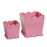 Pink Scalloped Planter