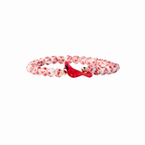 Holy Water Porcelain Red Cardinal Bracelet, Gold