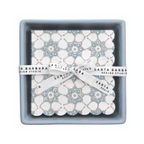 Face to Face Ceramic Tray and Napkins, Blue Tile