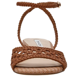 Jessie Woven Ankle Strap Sandal, Cognac
