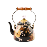 Wild Rose Brown 2 Quart Tea Kettle