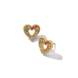 Enchanting Gem Heart Earrings